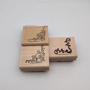 🎨STAMPS BOGO 50% OFF🎨  Stampin Up Eclectic Corners Wood Mount Rubber Stamps